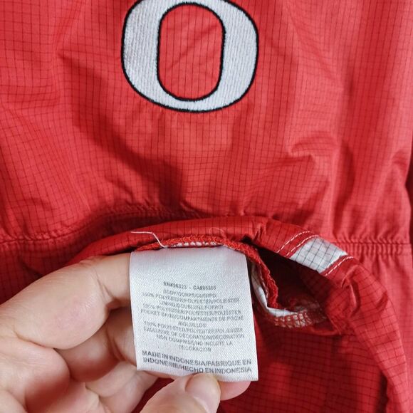 Nike Oregon Ducks XXL Storm Fit Red Windbreaker 1/4 Zip Pullover Jacket Athletic - Picture 10 of 11
